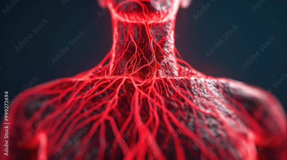 Poster captivating and visually striking visualization of the nutrient transport and circulation processes 