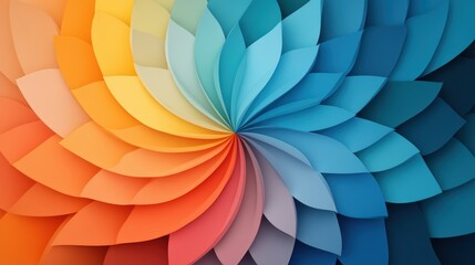 Obraz premium Vivid Fractal Design in Mandarin Color Palette