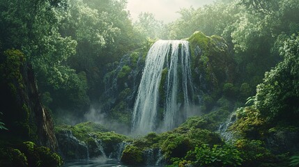 Obraz premium Raindrops rainstorm weather wet forest puddles trees branches clouds. in the forest