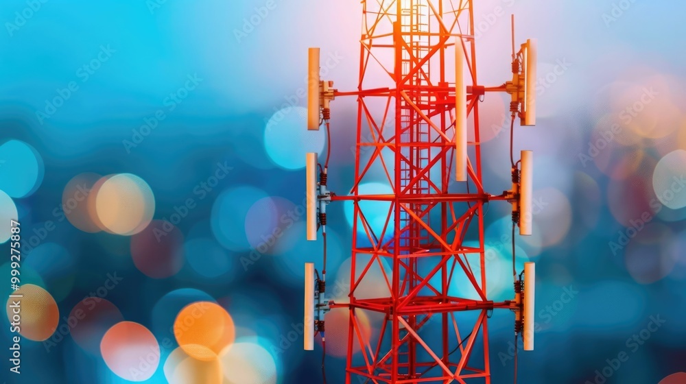 Poster evaluating the potential of investing in the dynamic telecommunications sector with a deep depth of 