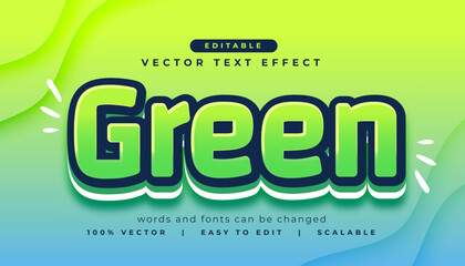green editable style text effect template