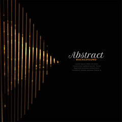 premium and abstract golden lines dark background design