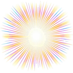 Obraz premium Colorful burst design, abstract on white isolate background.