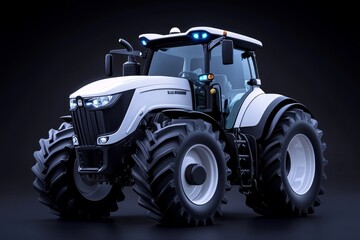 Obraz premium Minimalist tractor design, with smooth, geometric lines representing the essential machinery used in agriculture