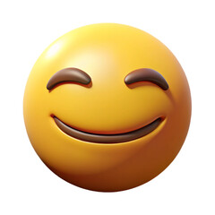 Calmness emoji 3d cartoon style illustration