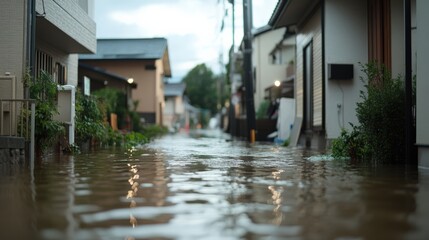 日本の町の冠水した道路は回復力と春の課題を反映している