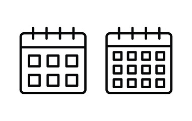 Calendar icon, calendar sign vector