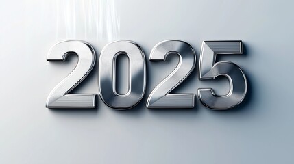 3D Font of text 2025 for new year 