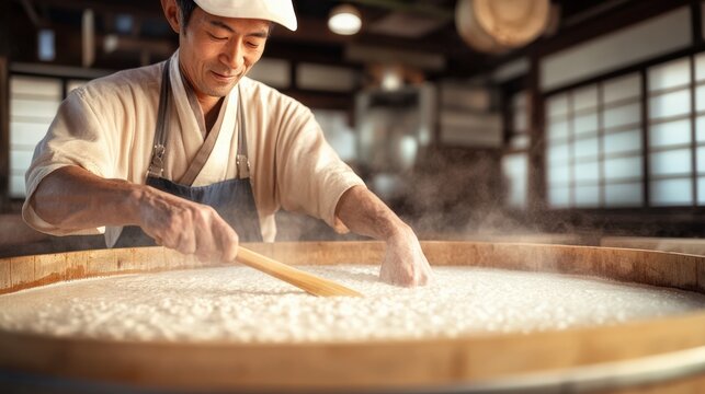 素朴な酒蔵で伝統的な日本酒を醸造する日本酒醸造家・杜氏