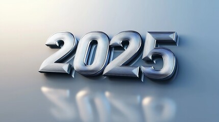 3D Font of text 2025 for new year 