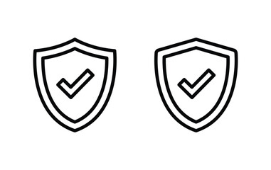 Shield icon vector. Shield with check mark icon vector