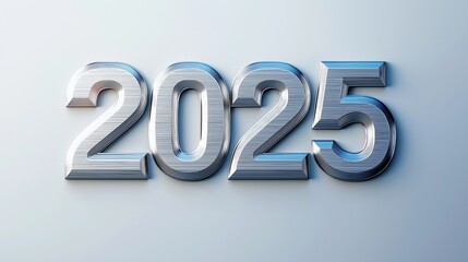 3D Font of text 2025 for new year 