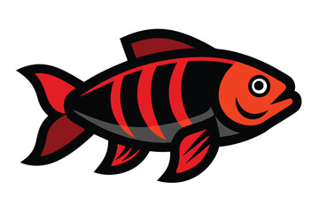 Solid color Mayan Cichlid animal vector design