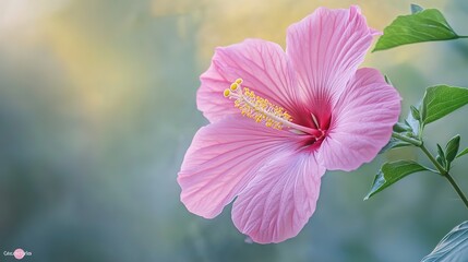 Vibrant Hibiscus Flower (Hibiscus rosa-sinensis) Close-Up