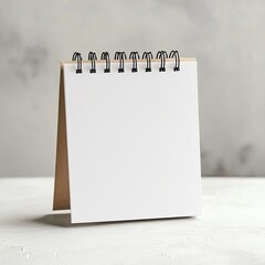 Blank desk calendar for design concept