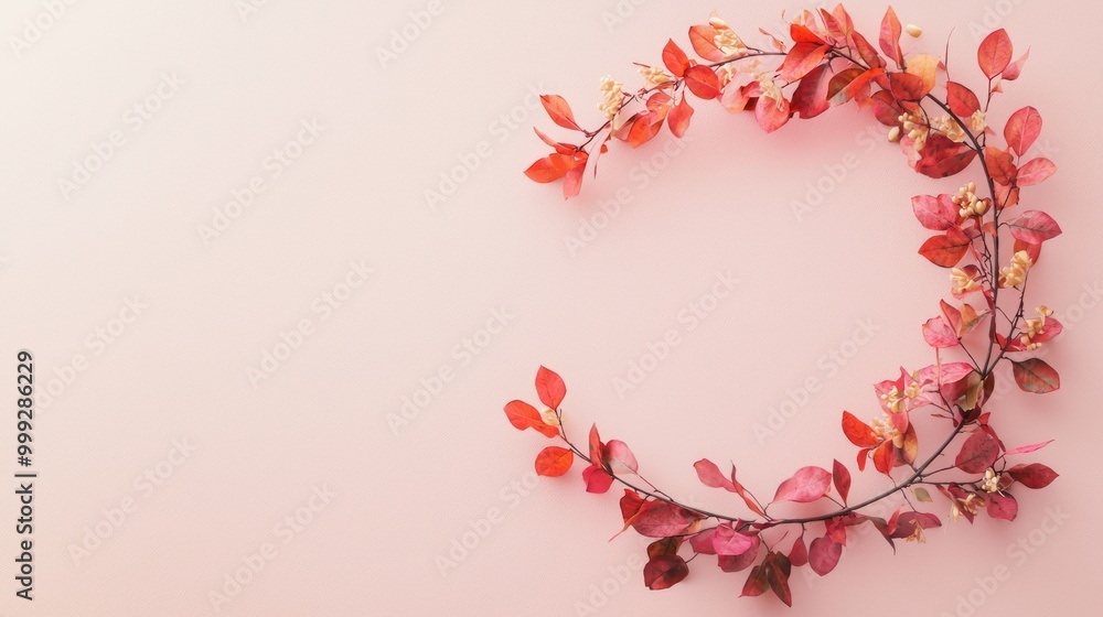 Poster wreath border with a minimalist design for modern aesthetics, adding a touch of sophistication.