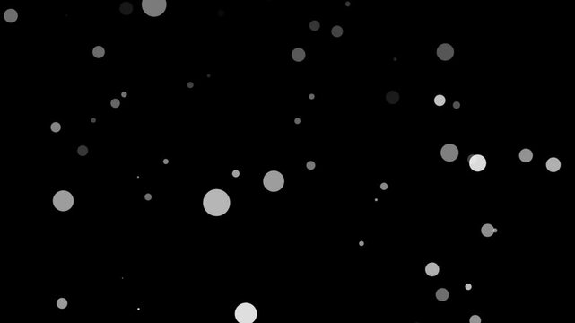 White candy style particle circles animation, particle with transparent background