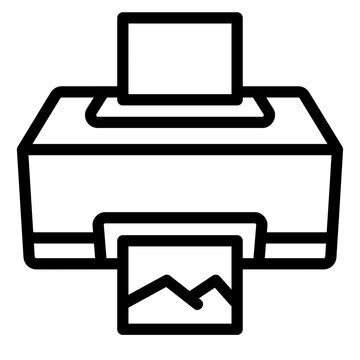 recommend clip art: printer Line Icon