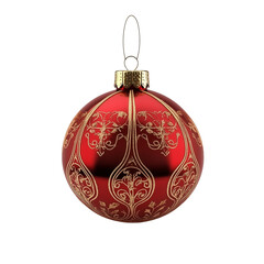Red Christmas ball isolated