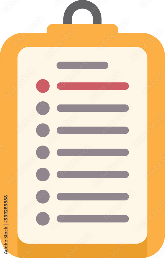 Canvas Prints Clipboard showing a checklist with one item highlighted in red, concept of task done or deadline