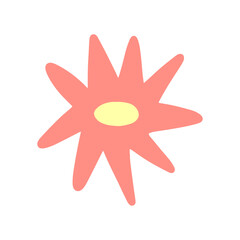 flower icon cartoon vector illustration