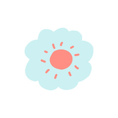 flower icon cartoon vector illustration