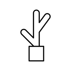 cactus line icon