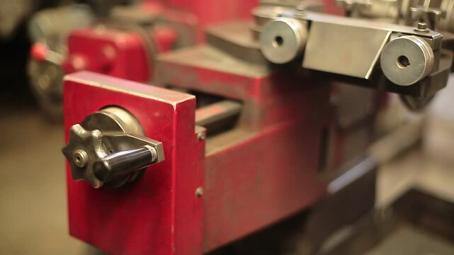 Brake disc grinding lathe working