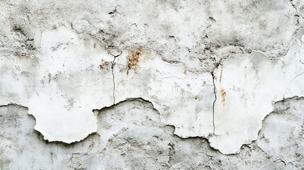 Naklejka premium A textured, weathered wall showcasing peeling paint and distressed surfaces, ideal for backgrounds and design elements.