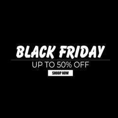 New the biggest shopping day of the year logo for promoting symbol rebate tag, level, vector logo template.Black Friday Gift Flag Vector