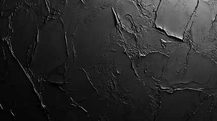 Fototapeta premium Textured black wall surface with unique patterns and grooves, ideal for backgrounds and artistic projects.