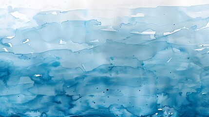 Obraz premium Light blue and white watercolor washes, appearing like clouds.