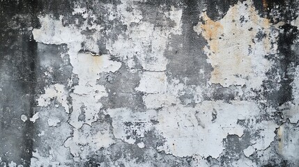 Fototapeta premium Weathered wall with peeling paint, showcasing a rustic texture and layered history, perfect for art or design projects.