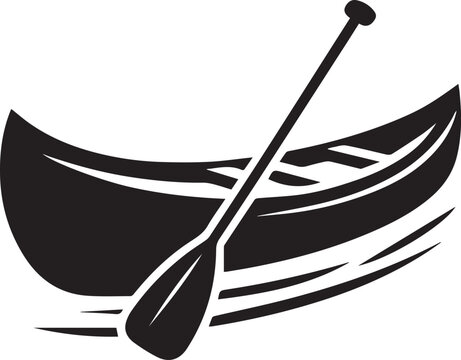 recommend clip art: canoe silhouette simple vector, canoe logo vector black and white