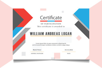 Flat design modern certificate template.eps
