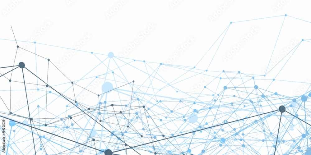 Aufkleber Abstract digital background of points and lines. abstract technology Network nodes with polygonal shapes colorful Vector background. Modern technology concept network connects, data structure design.	