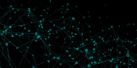 blue network patterned background. Connection background with lines and dots. abstract polygons plexus vector background, digital data visualization. futuristic shape. Computer generated background.	