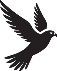 Falcon Vector Silhouette Illustration, Falcon Illustration, Falcon Art Drawing, Bird Vector Silhouette Illustration