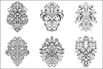 Retro Classic Style Engraved Ornament Bundle