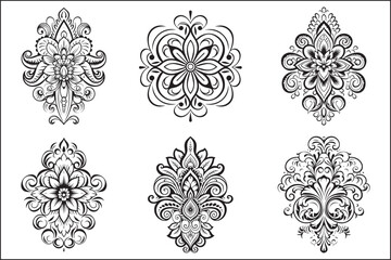 Retro Classic Style Engraved Ornament Bundle