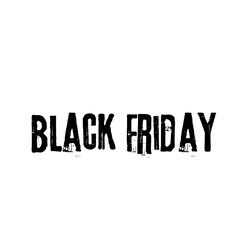 Black Friday sale landing page template with blue purple and black balloons and gift box
