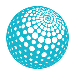 Abstract Decorative Dotted ball isolated Icon, Vector illustration on white background.