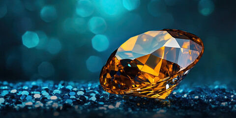 Fototapeta premium Topaz background, luxury diamond crystal backdrop product photography wallpaper backgrounds, gems jewellery sapphire, generated ai