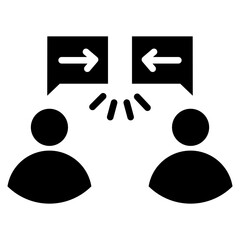 Conflict icon with glyph style