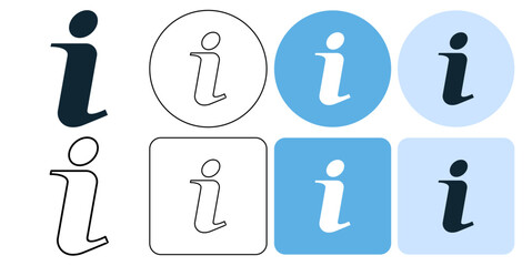 Information help or info vector pictogram sign icon symbol ui and ux design, glyphs and stroke line