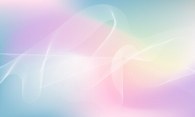 Multicolor gradient graphic background with smooth geometric wave pattern