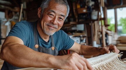 日本の伝統的な畳職人技：自然と調和した職人の仕事