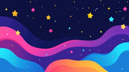 Immerse yourself in a colorful cosmos filled with stardust and shining stars, featuring a majestic milky way backdrop.