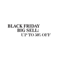 Black Friday sale landing page template with blue purple and black balloons and gift box
