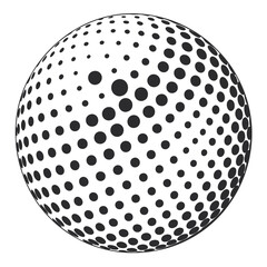 Abstract Decorative Dotted ball isolated Icon, Vector illustration on white background.